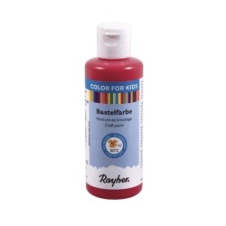 Kinderknutselverf kardinaalrood 80 ml
