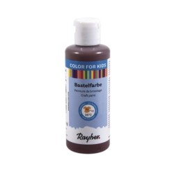 Kinderknutselverf aardebruin 80 ml
