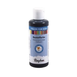 Kinderknutselverf zwart 80 ml