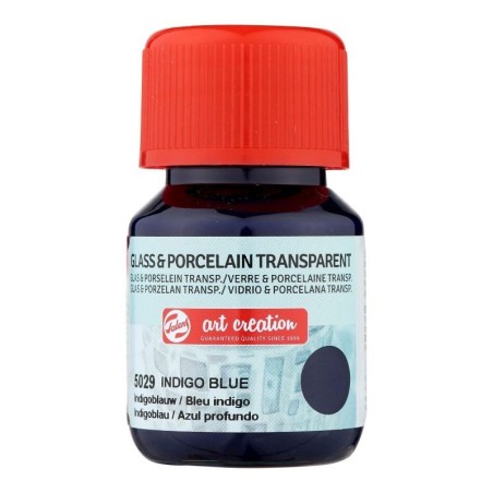 Verf voor Glass & Porcelain Transparent 30 ml Indi