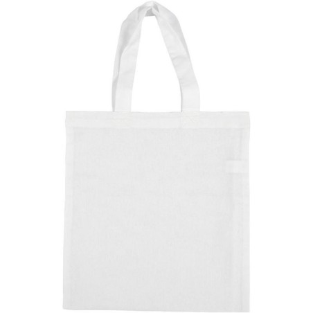 Tas wit korte hengsels 28 x 30 cm