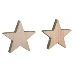 Houten Ster kaartenhouder, 10,5cm