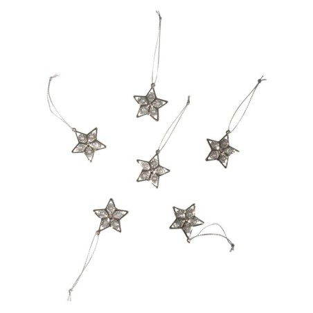 Kristalhanger ster, 2,8cm  zilver
