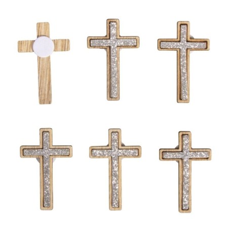 Strooihoutjes Kruis zilver