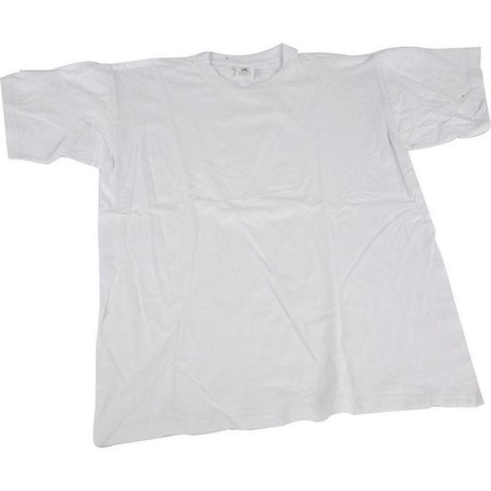 T-shirt wit 5-6 J (110-116) 36 cm breed ronde hals