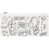 Etui pennentas 11 x 23 cm met rits  katoen 210gr