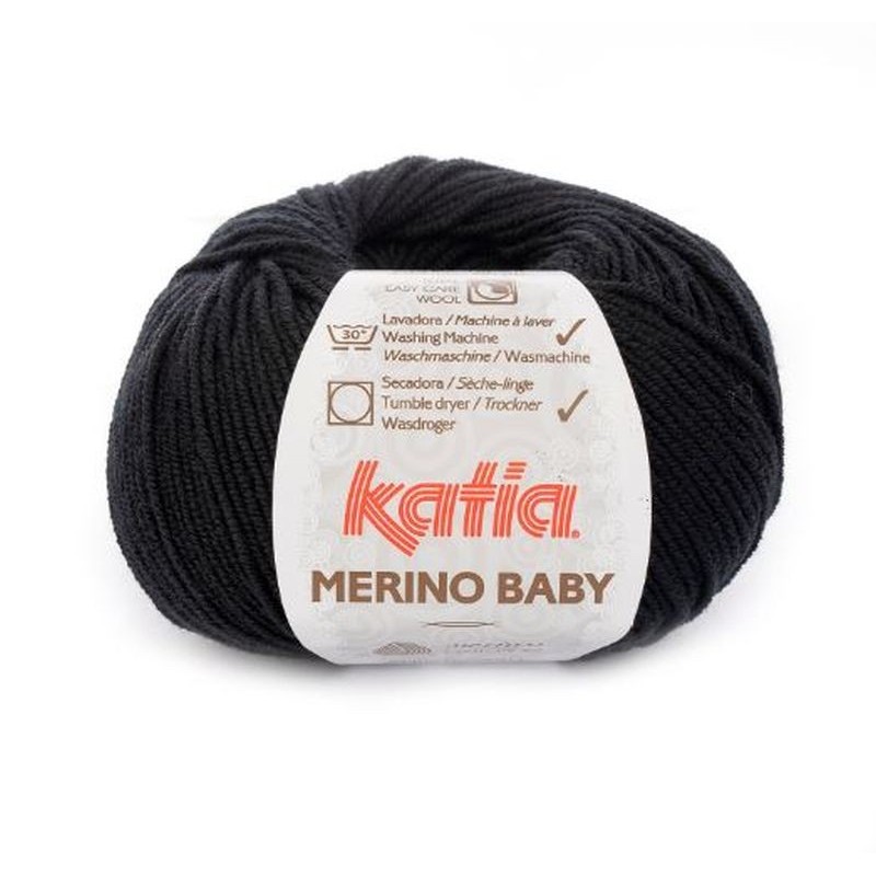 MERINO BABY 2 zwart               50gr.