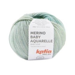MERINO BABY AQUARELLE 352 crema/azul/gris 50 gr