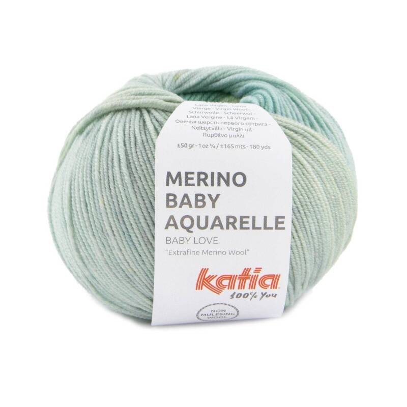 MERINO BABY AQUARELLE 352 crema/azul/gris 50 gr