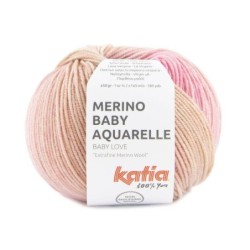 MERINO BABY AQUARELLE 357 beige/celeste/rosa 50 gr