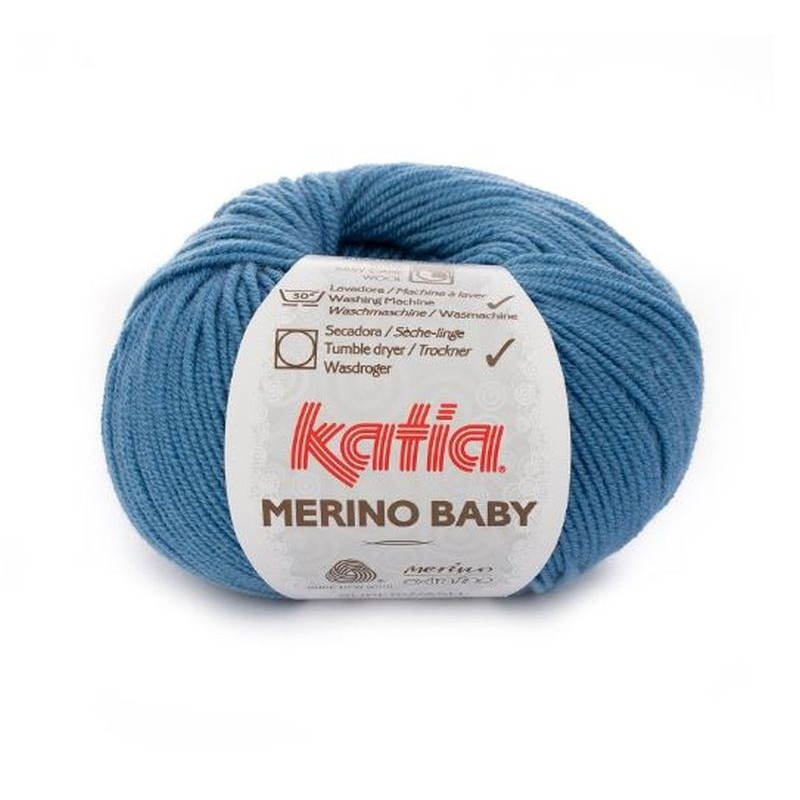 MERINO BABY 44 jeansblauw              50gr.