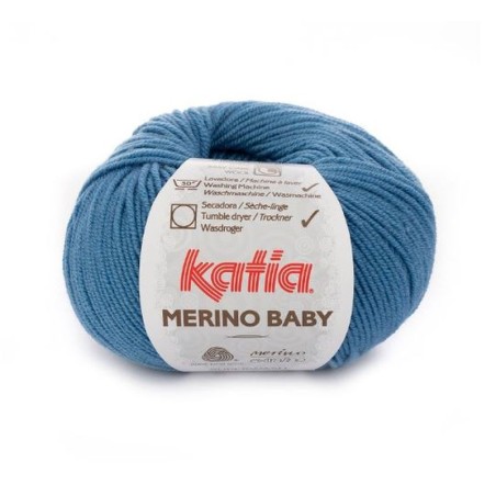 MERINO BABY 44 jeansblauw              50gr.