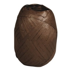 Raffia papier 75m donkerbruin
