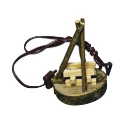 Houten kampvuur 7 cm, kabel 45 cm