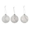 Kerstbol glas set 3 stuks 8 cm