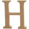 Houten letter 'H'  13cm hoog/2cm di