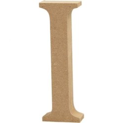Houten letter 'I'  13cm hoog/2cm di