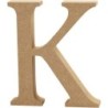 Houten letter 'K'  13cm hoog/2cm dik