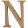 Houten letter 'N'  13cm hoog/2cm dik
