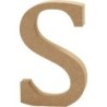 Houten letter 'S'  13cm hoog/2cm dik