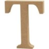 Houten letter 'T'  13cm hoog/2cm dik