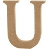 Houten letter 'U'  13cm hoog/2cm dik