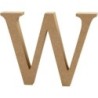 Houten letter 'W'  13cm hoog/2cm dik