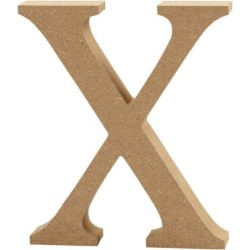 Houten letter 'X'  13cm hoog/2cm dik