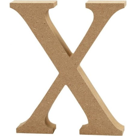 Houten letter 'X'  13cm hoog/2cm dik