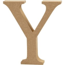Houten letter 'Y'  13cm hoog/2cm dik