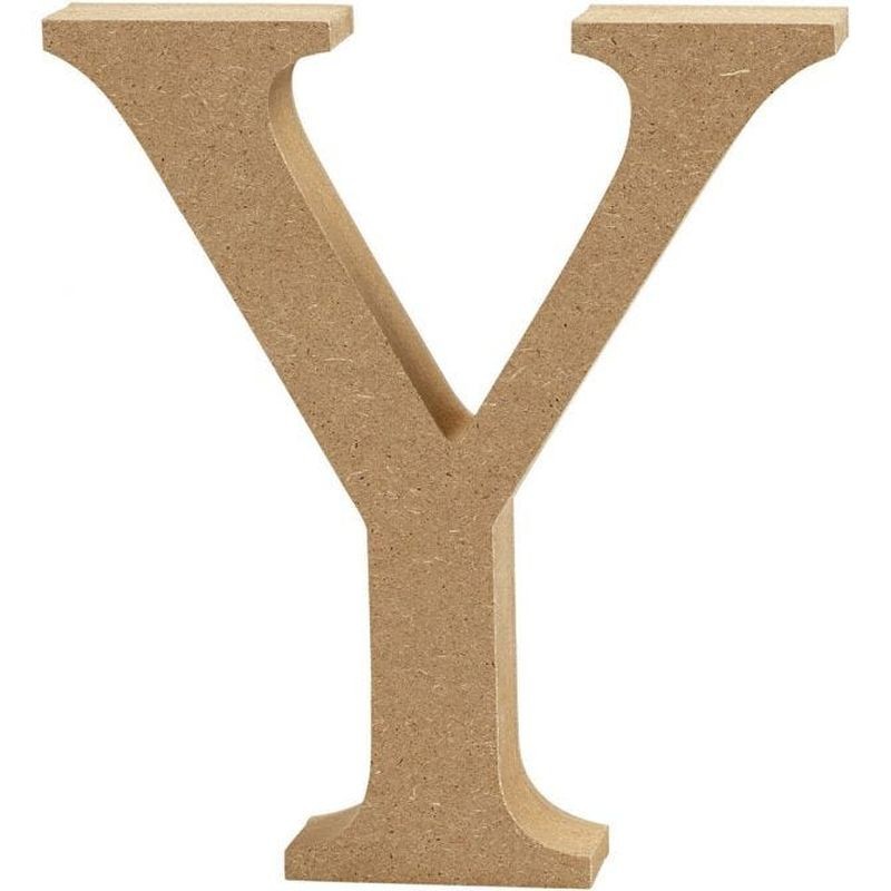 Houten letter 'Y'  13cm hoog/2cm dik