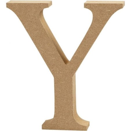 Houten letter 'Y'  13cm hoog/2cm dik