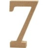 Houten cijfer '7' 13cm hoog/2 cm dik