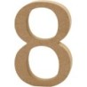 Houten cijfer '8' 13cm hoog/2 cm dik