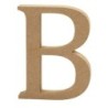 Houten letter 'B' 8cm hoog/1,5cm dik