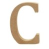 Houten letter 'C' 8cm hoog/1,5cm dik