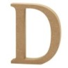 Houten letter 'D' 8cm hoog/1,5cm dik