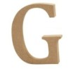Houten letter 'G' 8cm hoog/1,5cm dik