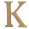 Houten letter 'K' 8cm hoog/1,5cm dik