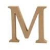 Houten letter 'M' 8cm hoog/1,5cm dik