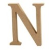 Houten letter 'N' 8cm hoog/1,5cm dik