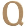 Houten letter 'Q' 8cm hoog/1,5cm dik