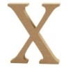 Houten letter 'X' 8cm hoog/1,5cm dik