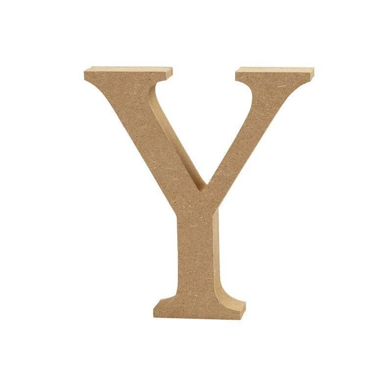 Houten letter 'Y' 8cm hoog/1,5cm dik