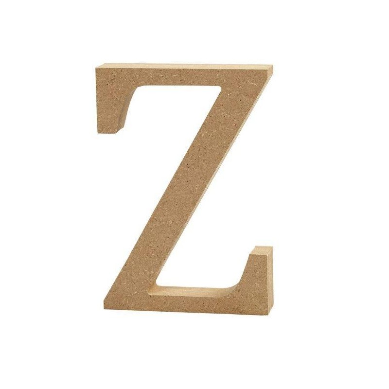 Houten letter 'Z' 8cm hoog/1,5cm dik