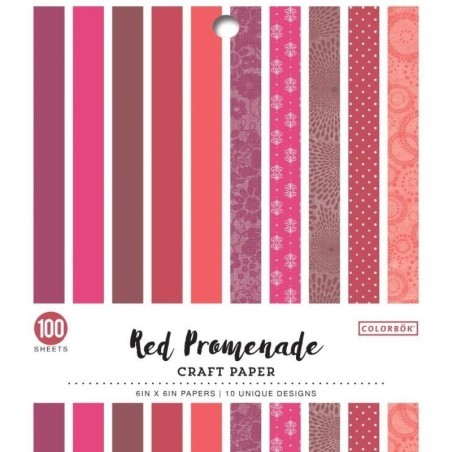 RED PROM -PAPER PADS  15x15cm