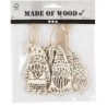 Scandinavische kerstkabouter H: 8 cm, B: 4 cm, 6 s