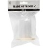 Klok op houten voet, H: 9,5 cm, d 6 cm, gatgrootte