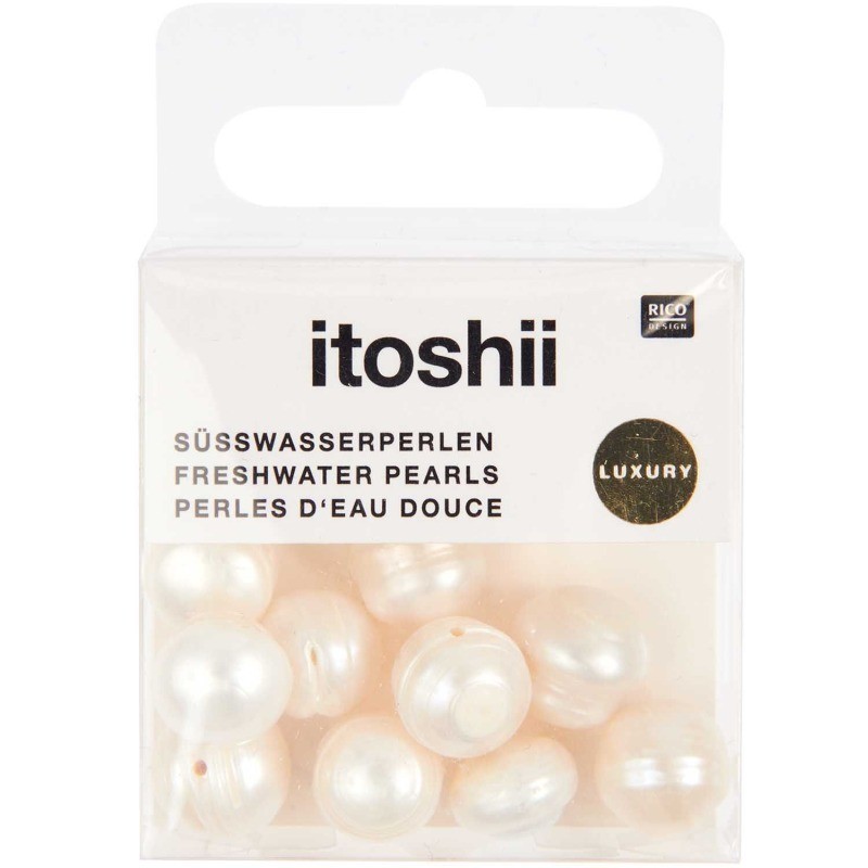 Freshwater pearls natural, 10 pcs, 11-12 mm
