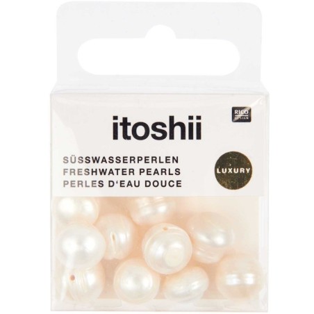Freshwater pearls natural, 10 pcs, 11-12 mm